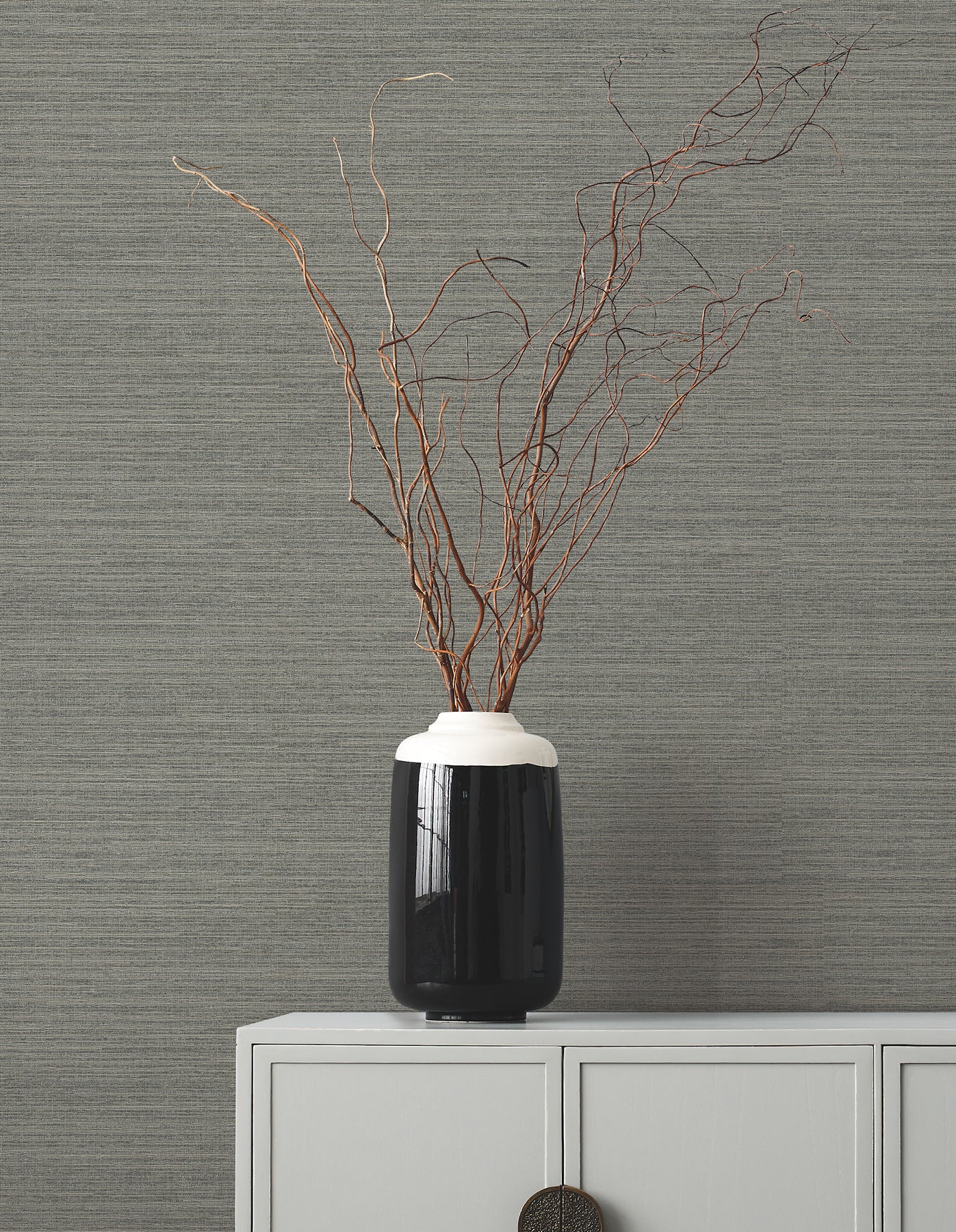 Purchase Za8097N | Tea Garden Ii, Amyra Silk Charcoal - Ronald Redding Wallpaper