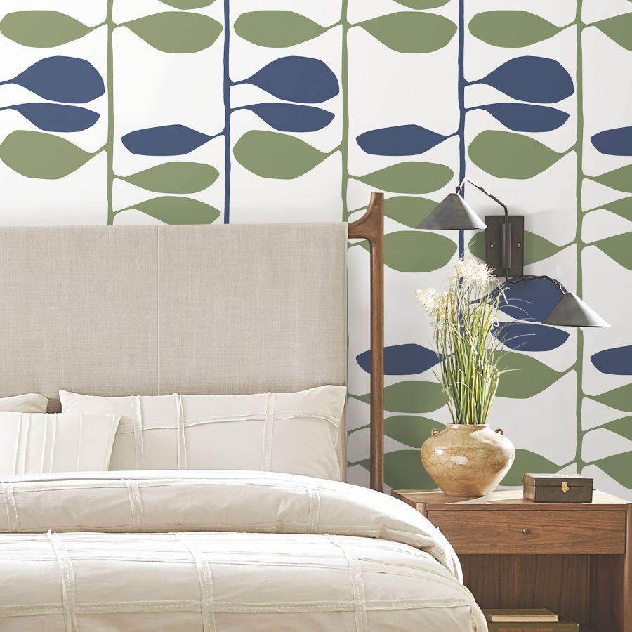 Purchase Zm2801 | Artisan Studio, Sculpted Vines Alpine & Ultramarine - York Wallpaper