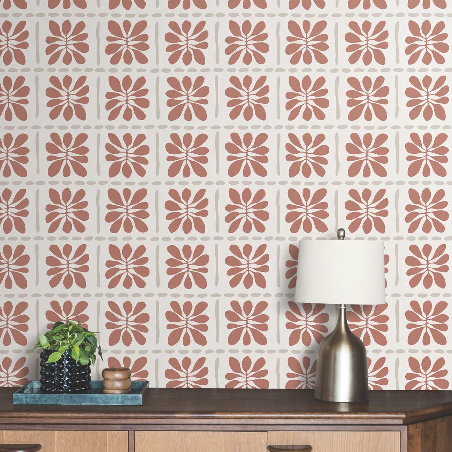 Purchase Zm2809 | Artisan Studio, Mimosa Fleur Terracotta - York Wallpaper