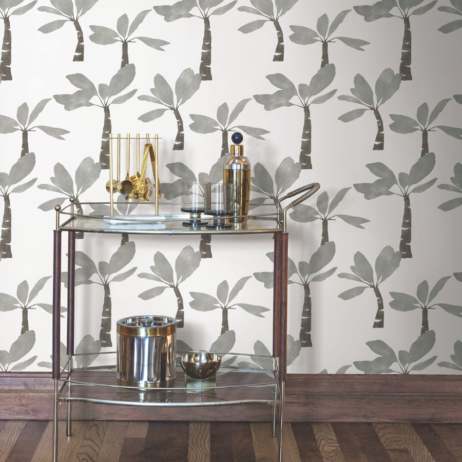 Purchase Zm2838 | Artisan Studio, Painted Oasis Carbon & Graphite - York Wallpaper