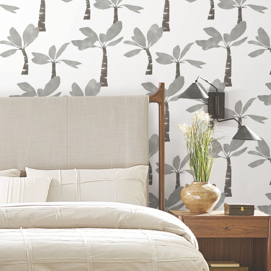 Purchase Zm2838 | Artisan Studio, Painted Oasis Carbon & Graphite - York Wallpaper