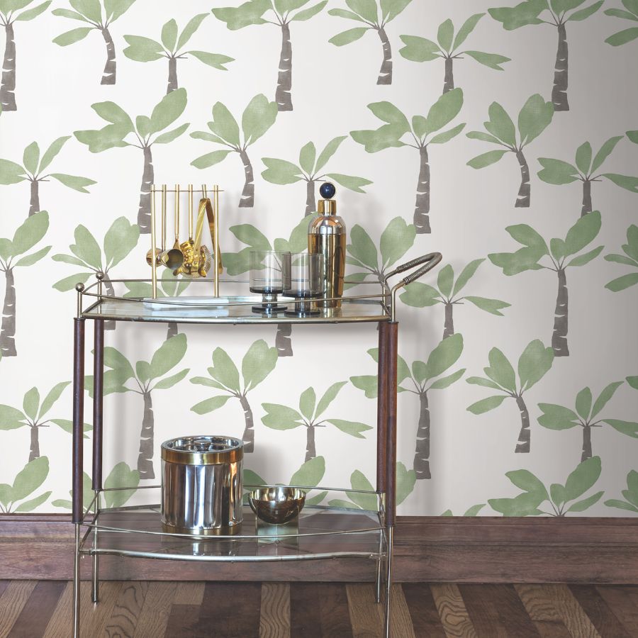 Purchase Zm2839 | Artisan Studio, Painted Oasis Leaf Green - York Wallpaper
