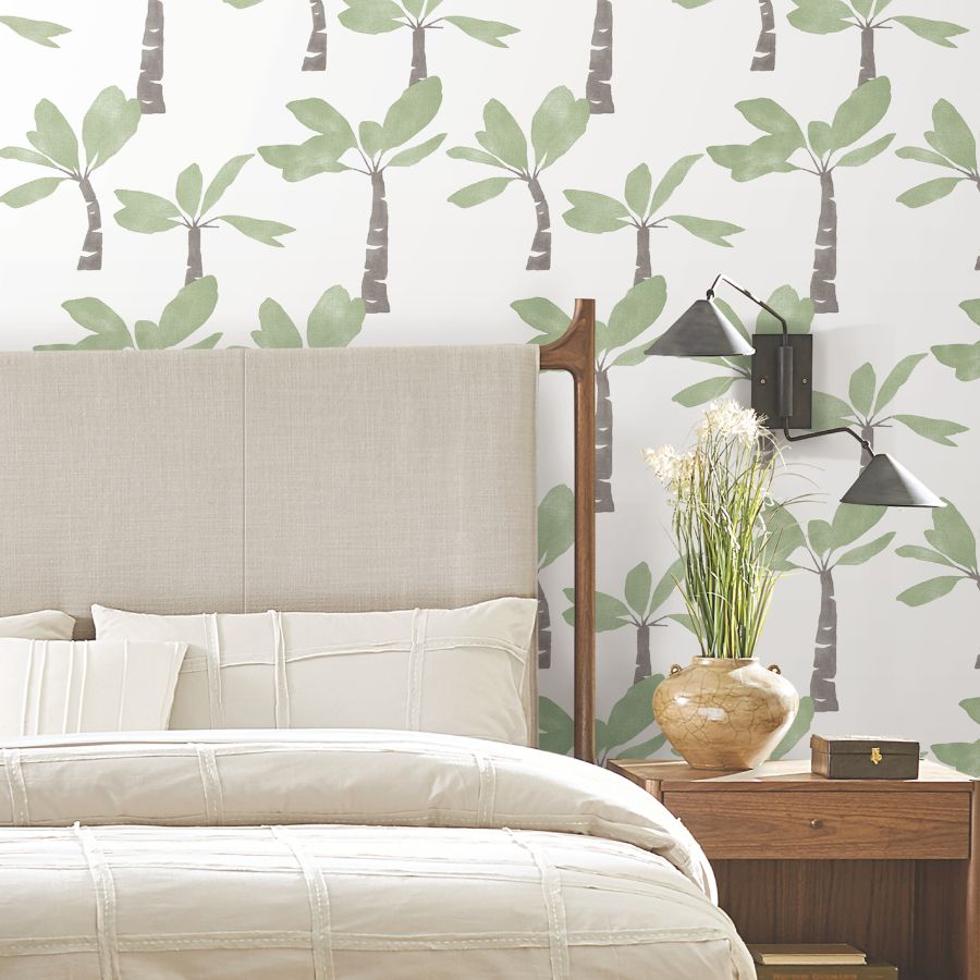 Purchase Zm2839 | Artisan Studio, Painted Oasis Leaf Green - York Wallpaper