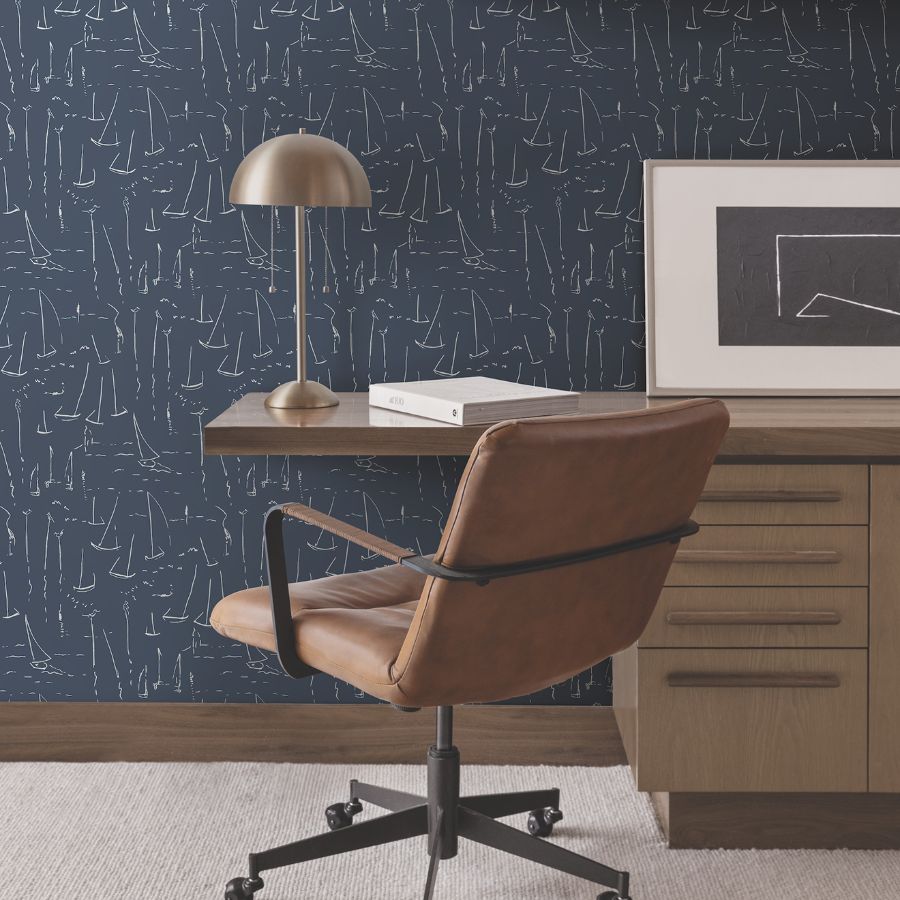 Purchase Zm2841 | Artisan Studio, Vermillion Coast Ultramarine - York Wallpaper