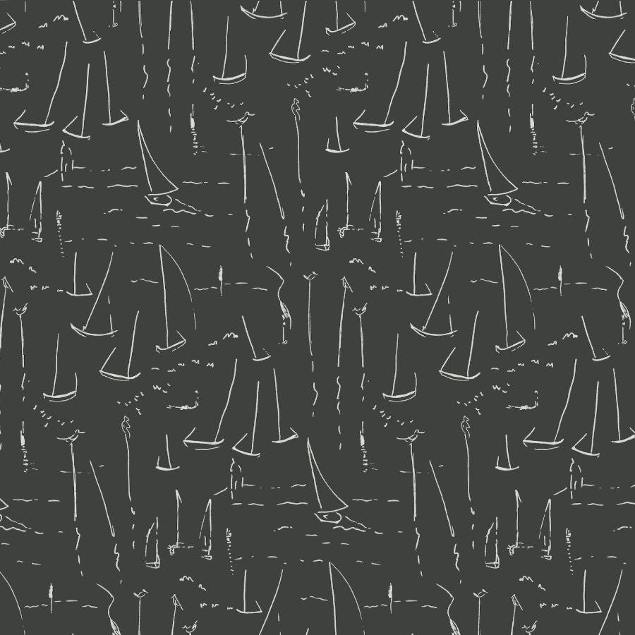 Purchase Zm2842 | Artisan Studio, Vermillion Coast Carbon Black - York Wallpaper