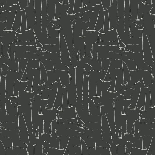Purchase Zm2842 | Artisan Studio, Vermillion Coast Carbon Black - York Wallpaper