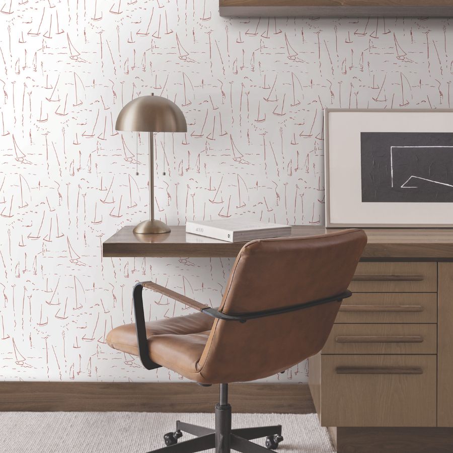 Purchase Zm2843 | Artisan Studio, Vermillion Coast Vermillion - York Wallpaper