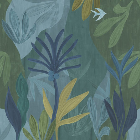 Purchase Zm2849M | Artisan Studio, Chambord Gardens Ultramarine Wall Mural - York Wallpaper
