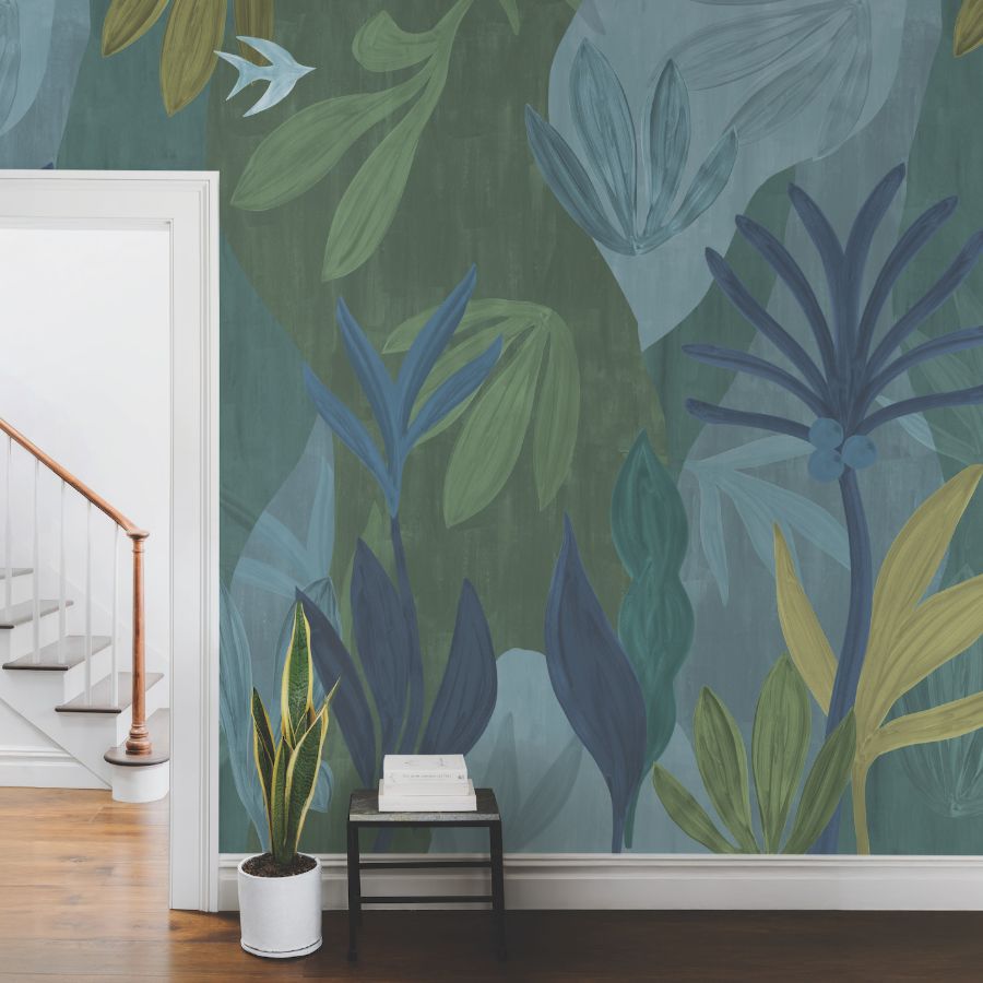 Purchase Zm2849M | Artisan Studio, Chambord Gardens Ultramarine Wall Mural - York Wallpaper