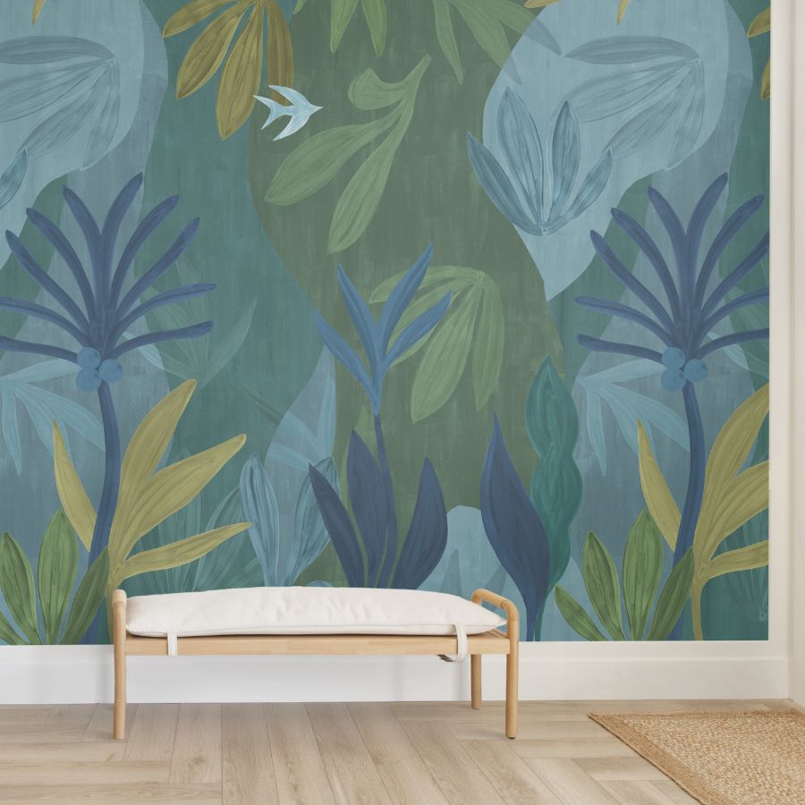 Purchase Zm2849M | Artisan Studio, Chambord Gardens Ultramarine Wall Mural - York Wallpaper