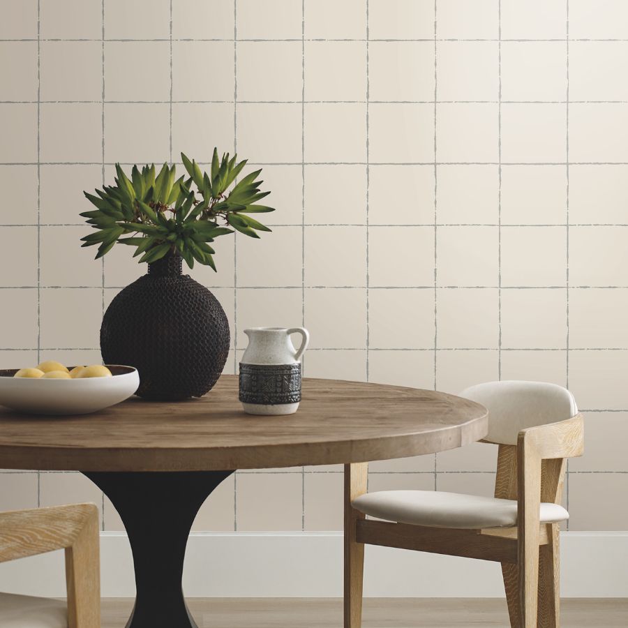 Purchase Zm2851 | Artisan Studio, La Vitre Plaid Lichen Grey - York Wallpaper