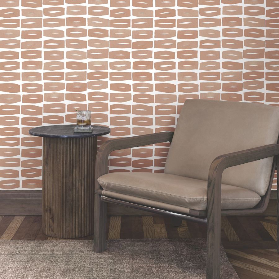 Purchase Zm2861 | Artisan Studio, Modernist Motif Terracotta - York Wallpaper