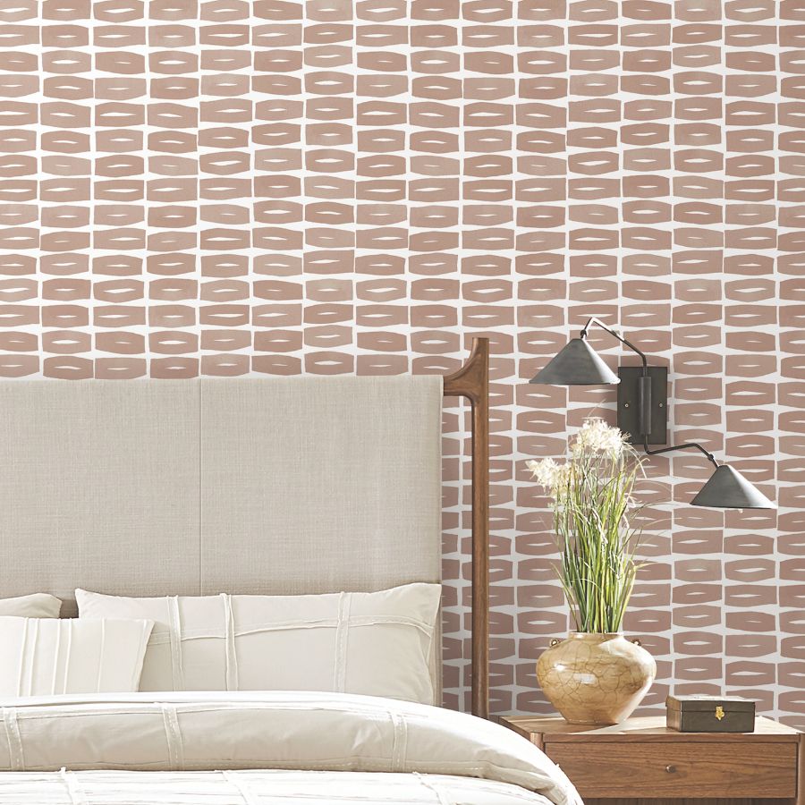 Purchase Zm2861 | Artisan Studio, Modernist Motif Terracotta - York Wallpaper