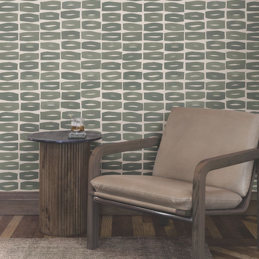 Purchase Zm2865 | Artisan Studio, Modernist Motif Carbon Black - York Wallpaper
