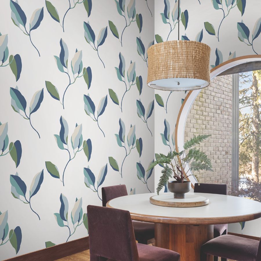 Purchase Zm2871 | Artisan Studio, Brushwork Branches Alpine & Cobalt - York Wallpaper