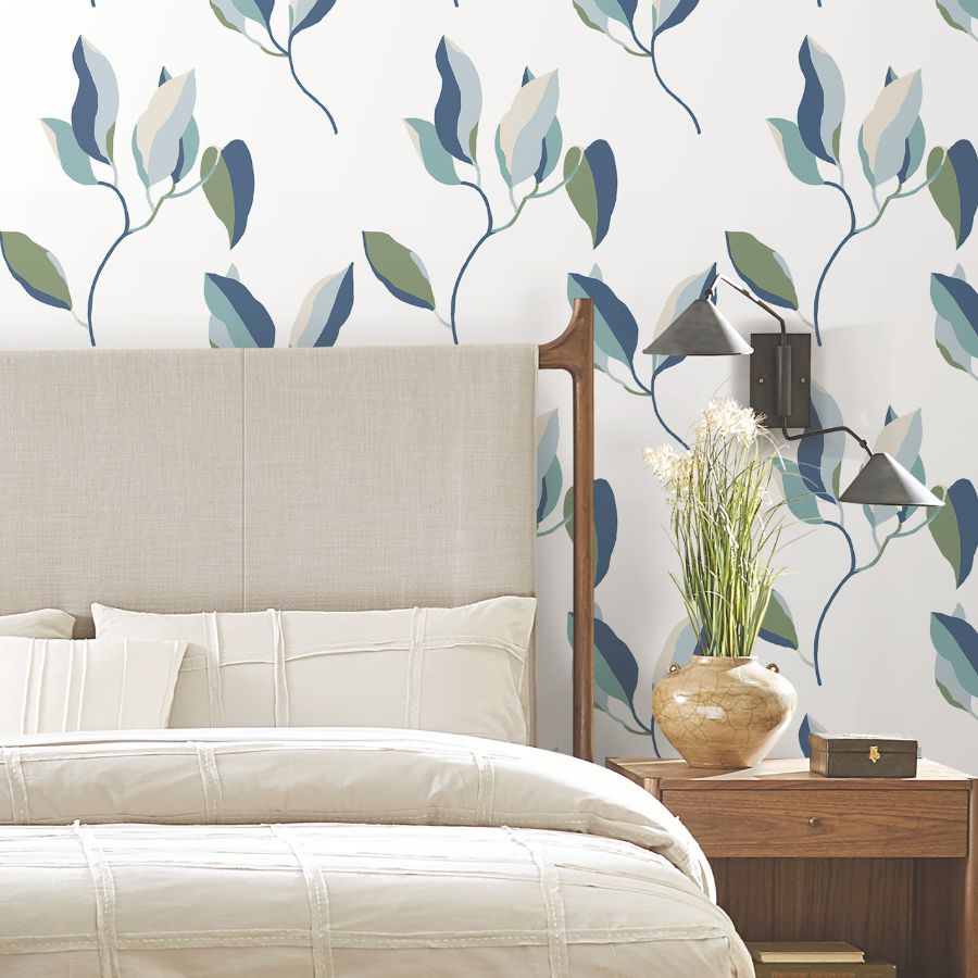 Purchase Zm2871 | Artisan Studio, Brushwork Branches Alpine & Cobalt - York Wallpaper