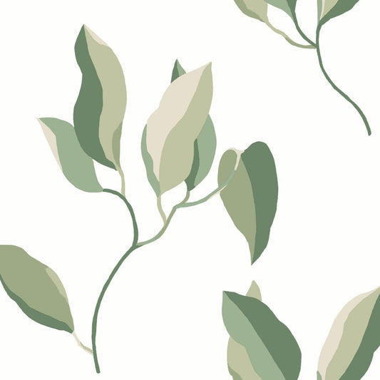 Purchase Zm2872 | Artisan Studio, Brushwork Branches Leaf Green - York Wallpaper