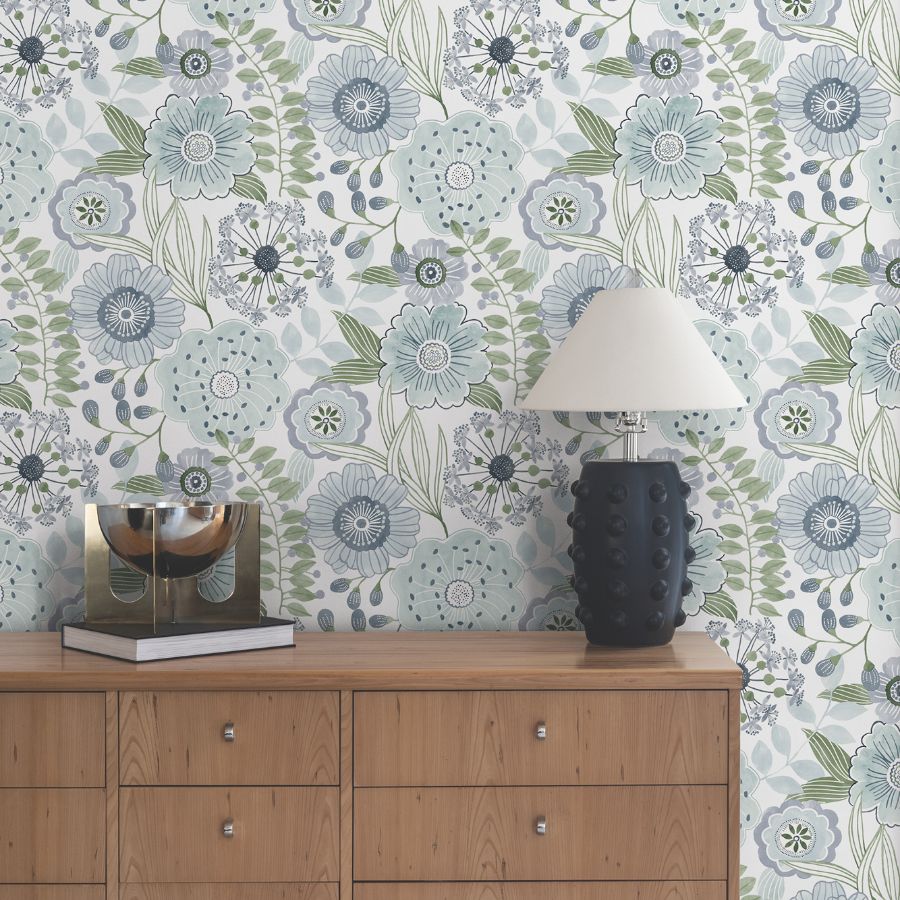 Purchase Zm2892 | Artisan Studio, Artistic Bouquet Alpine & Leaf - York Wallpaper