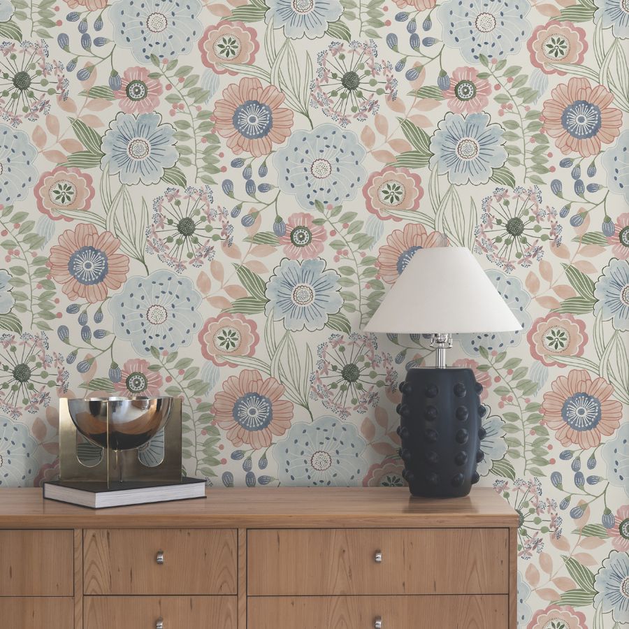 Purchase Zm2893 | Artisan Studio, Artistic Bouquet Multicolor - York Wallpaper