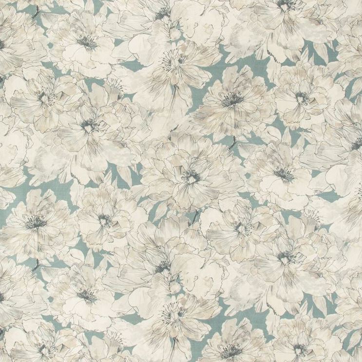 Sample AYRLIES.35.0 Ayrlies Blue Botanical Kravet Couture Fabric