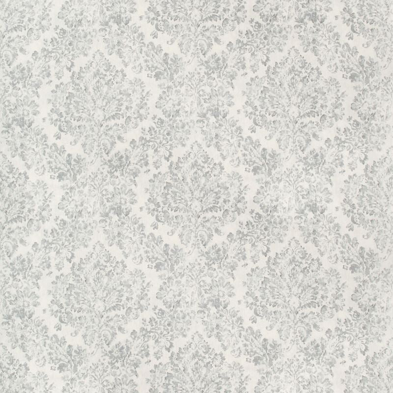 Sample BLUESTAR.21.0 Light Grey Multipurpose Damask Fabric by Kravet Basics