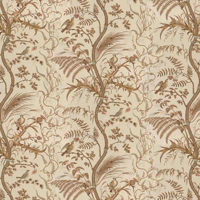 Sample BR-79431.068.0 Bird And Thistle Cotton Print Beige Toile Brunschwig and Fils Fabric