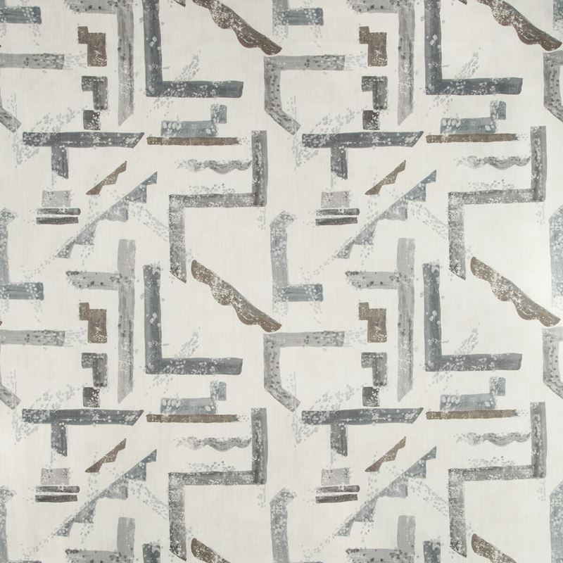 Sample DESSAU.11.0 Dessau Stone Charcoal Multipurpose Contemporary Fabric by Kravet Basics