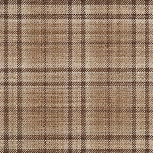 Purchase Phillip Jeffries Wallpaper - 43203, Caldwell Plaid - Clay Stripe On Canvas Linen