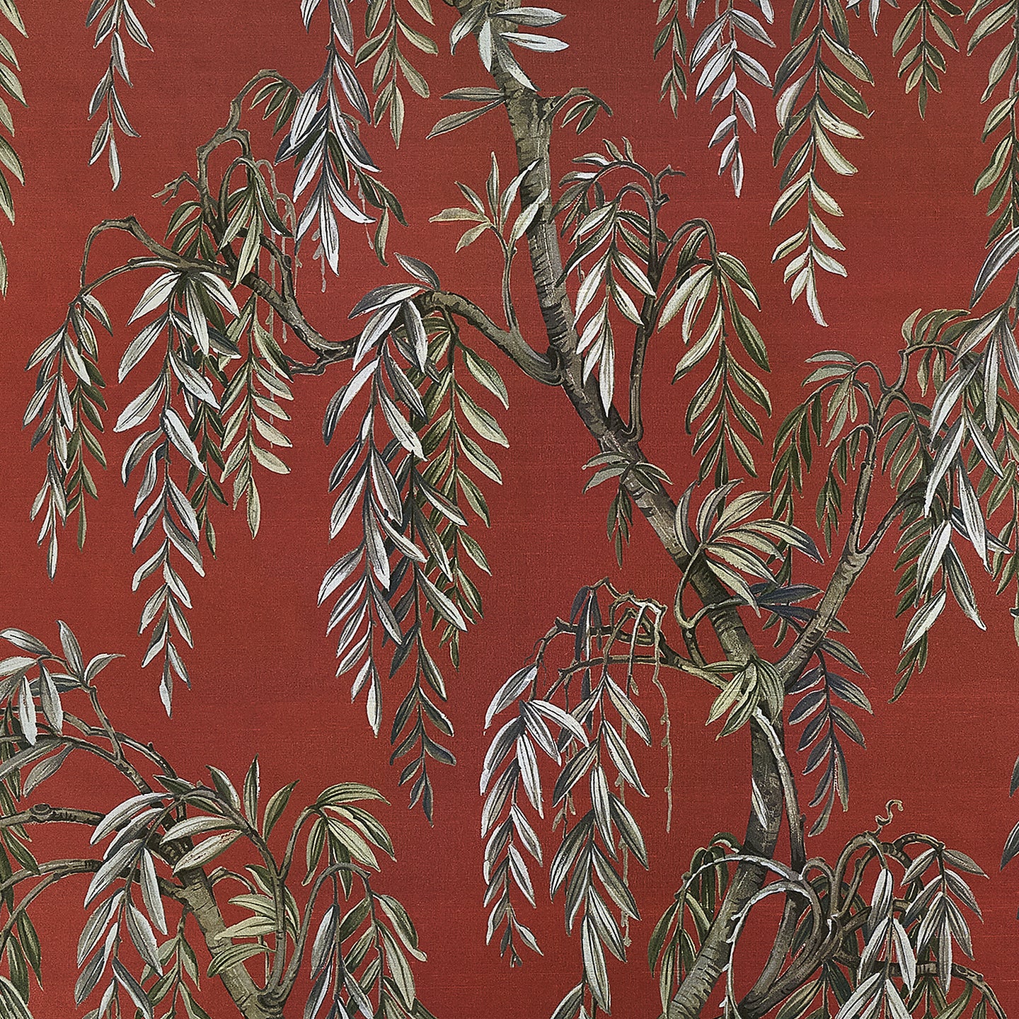 Purchase Phillip Jeffries Wallpaper - 27801, Whispering Willows - Scarlet Veil 
