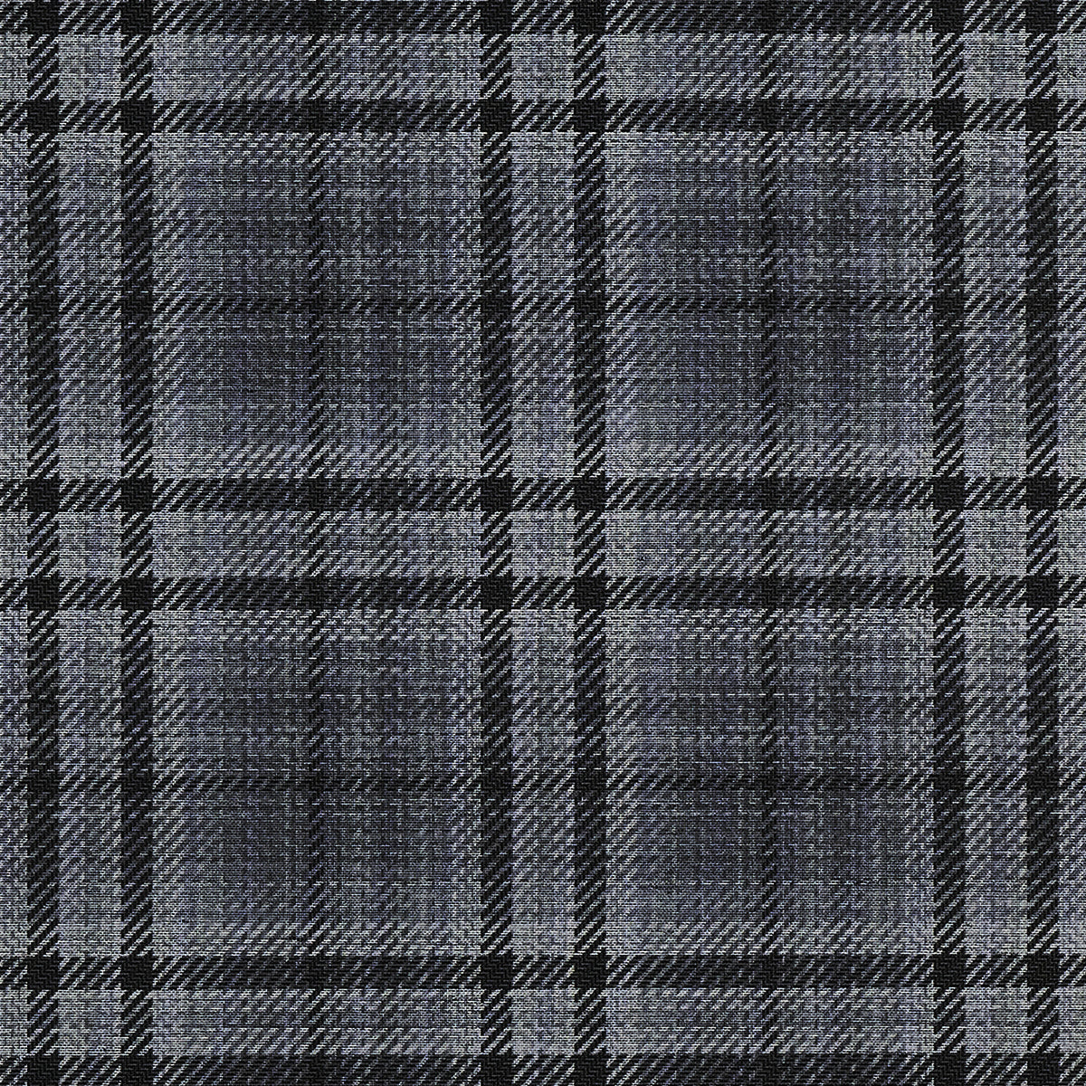 Purchase Phillip Jeffries Wallpaper - 43207, Caldwell Plaid - Midnight Fog On Canvas Linen