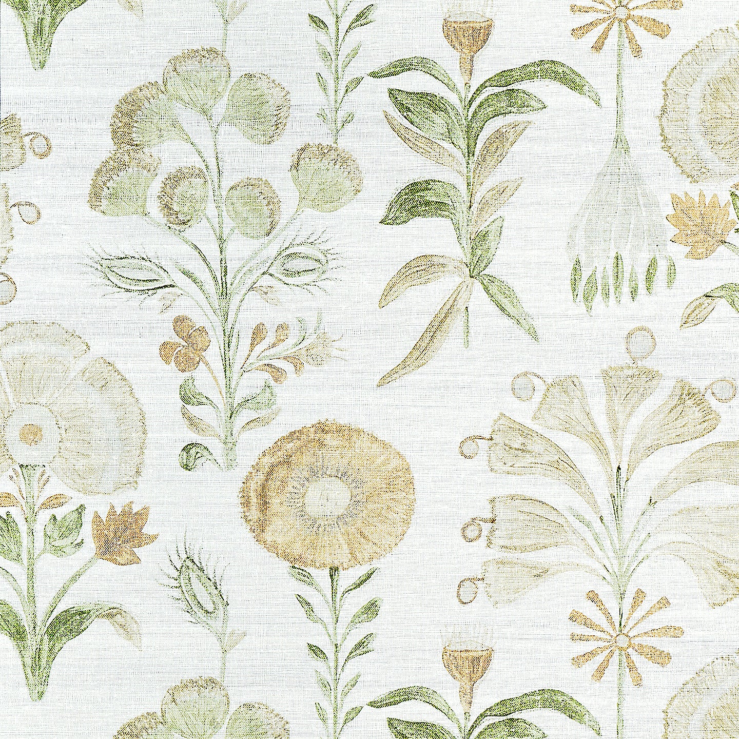 Purchase Phillip Jeffries Wallpaper - 40403, Posy - Botanic Drift On Glam Grass