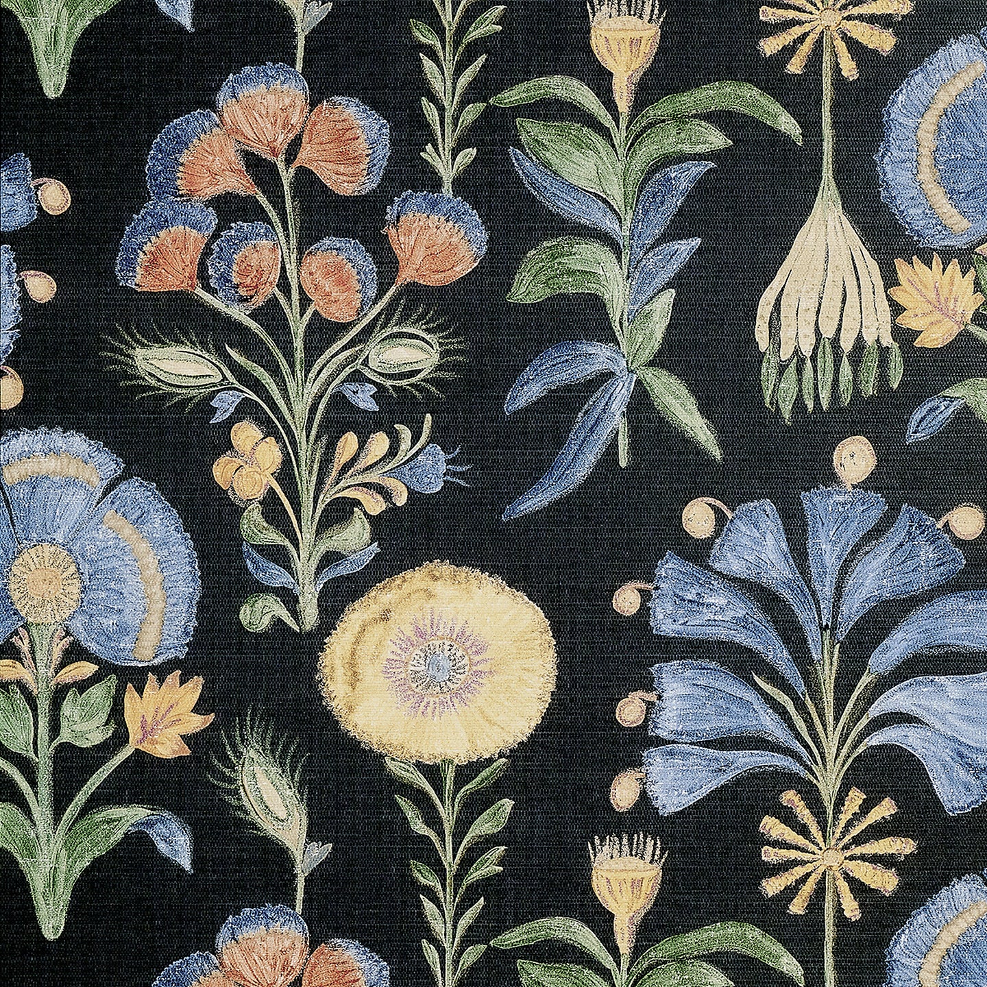 Purchase Phillip Jeffries Wallpaper - 40405, Posy - Phantom Bloom On Woven Walls