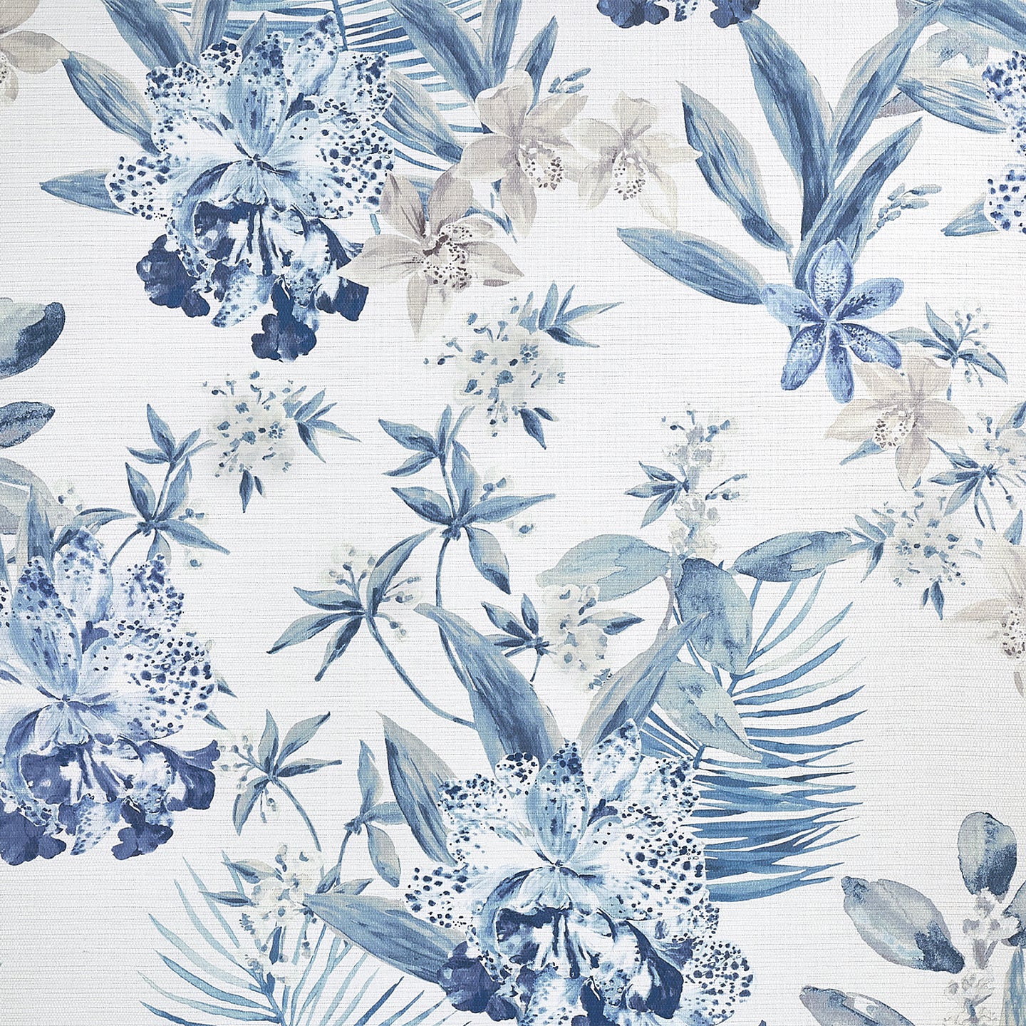 Purchase Phillip Jeffries Wallpaper - 10555, Aloha Orchids - Malibu Blue 