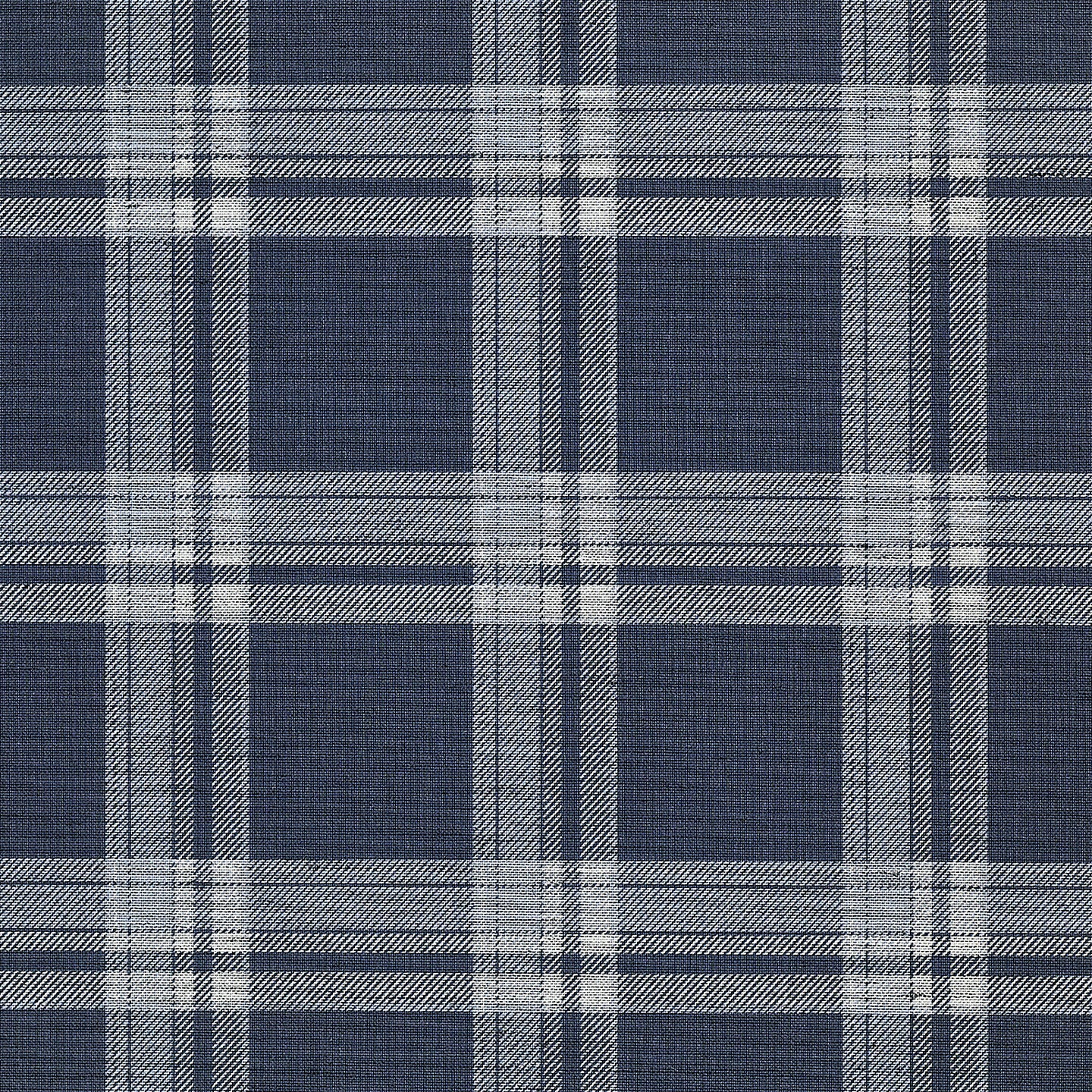 Purchase Phillip Jeffries Wallpaper - 10727, Prairie Plaid - White On Navy 