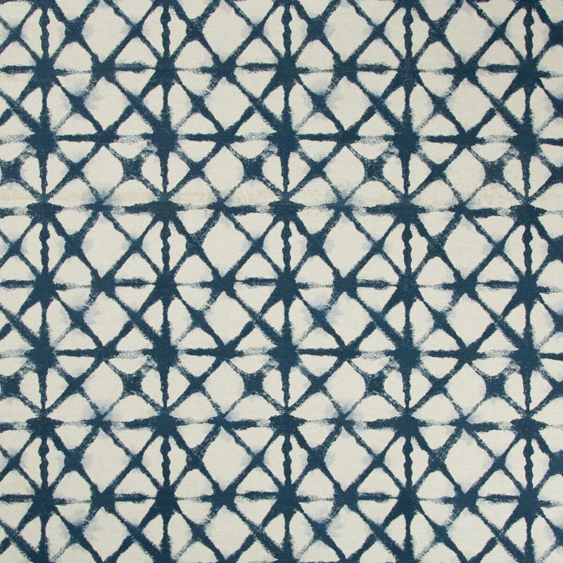 Sample FUMIKO.50.0 Indigo Multipurpose Geometric Fabric by Kravet Basics