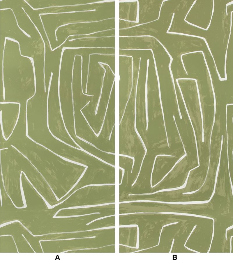 Sample GWP-3501.123.0 Graffito Green Geometric Lee Jofa Modern Wallpaper