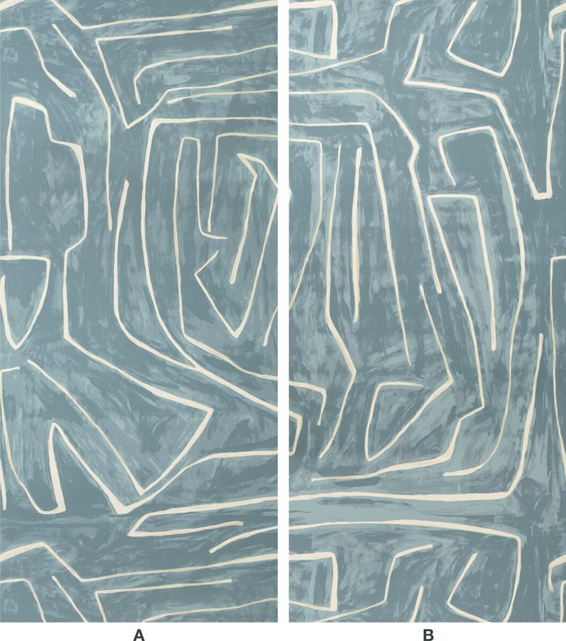 Sample GWP-3501.15.0 Graffito Blue Geometric Lee Jofa Modern Wallpaper