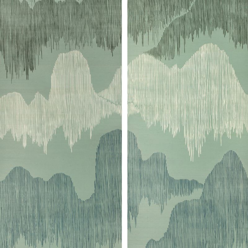 Sample GWP-3715.113.0 Cascadia Paper Multi Color Geometric Lee Jofa Modern Wallpaper
