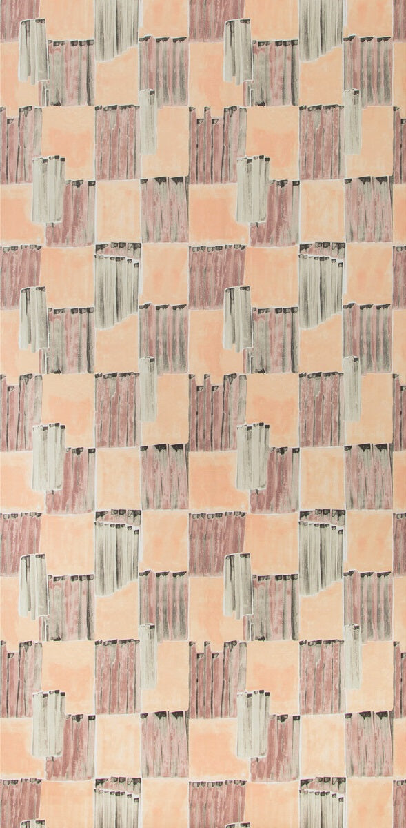Sample GWP-3722.117.0 Lyre Paper Pink Geometric Lee Jofa Modern Wallpaper