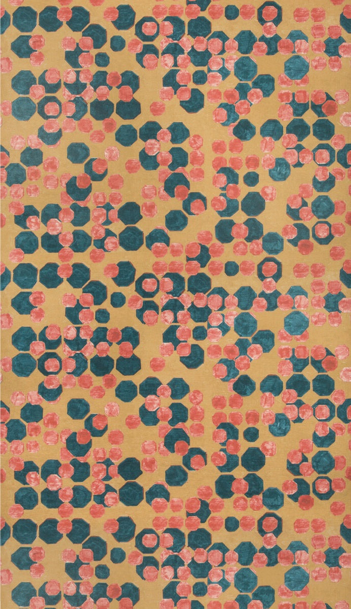 Sample GWP-3724.413.0 Hex Paper Multi Color Geometric Lee Jofa Modern Wallpaper