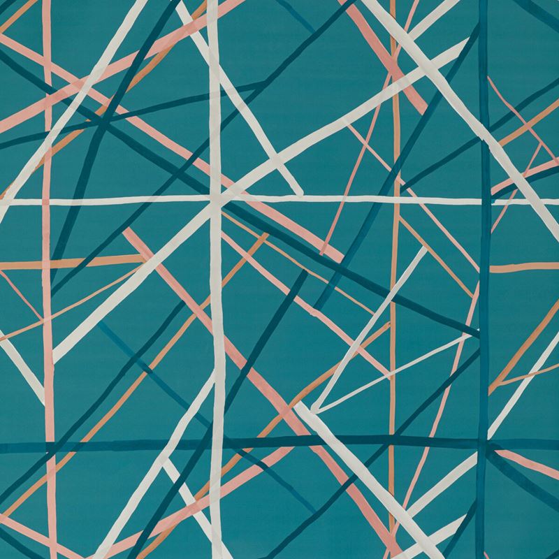 Sample GWP-3725.335.0 Simpatico Paper, Teal by Lee Jofa Modern Wallpaper