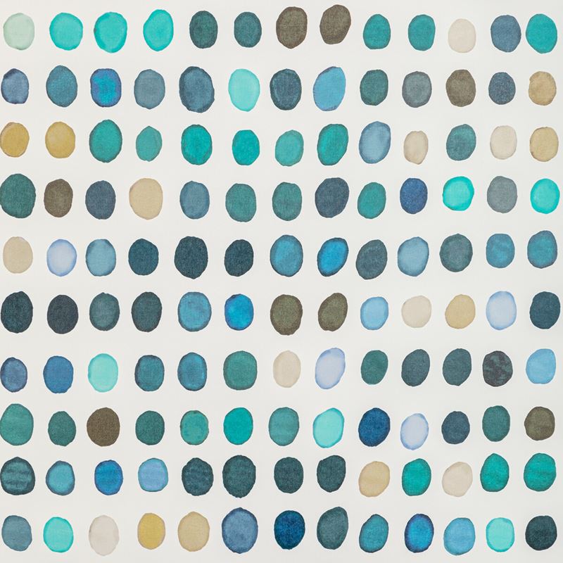 Sample GWP-3726.355.0 Twister Paper, Denim/Aqua by Lee Jofa Modern Wallpaper