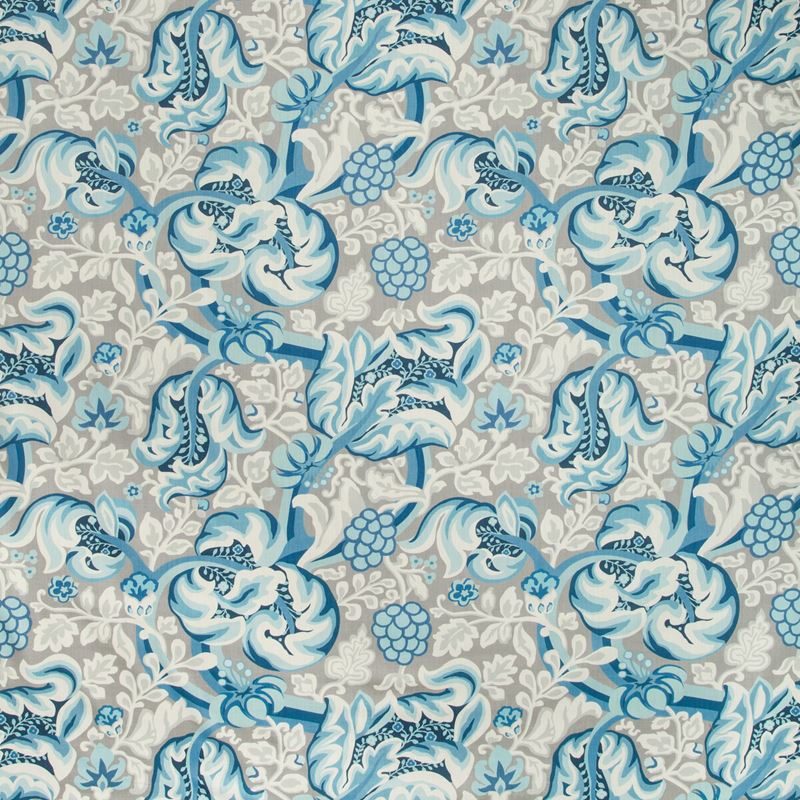 Sample HULLABALOO.15.0 Hullabaloo Grey Botanical Kravet Basics Fabric