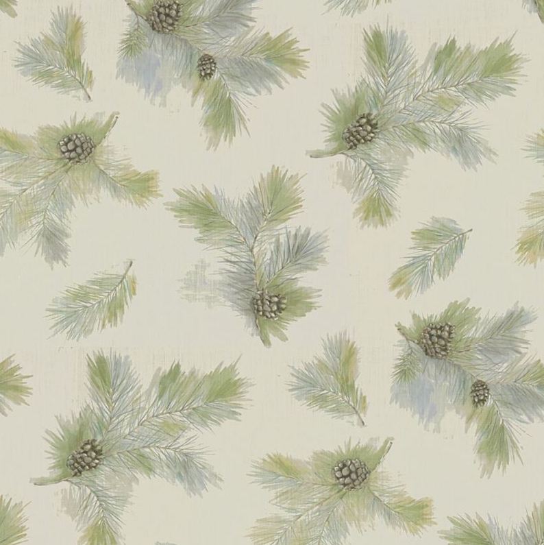 Sample IDYLLWILD.311.0 Idyllwild Spring Green Multipurpose Botanical Foliage Fabric by Kravet Couture