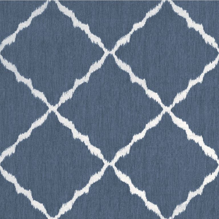 Sample IKATSTRIE.5.0 Ikat Strie Indigo Blue Multipurpose Ikat Southwest Kilims Fabric by Kravet Basics