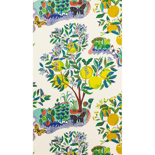 5008410 | Citrus Garden, Primary - Schumacher Wallpaper