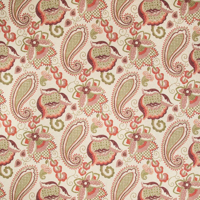 Sample INFUSION.317.0 Kravet Basics White Paisley Kravet Basics Fabric