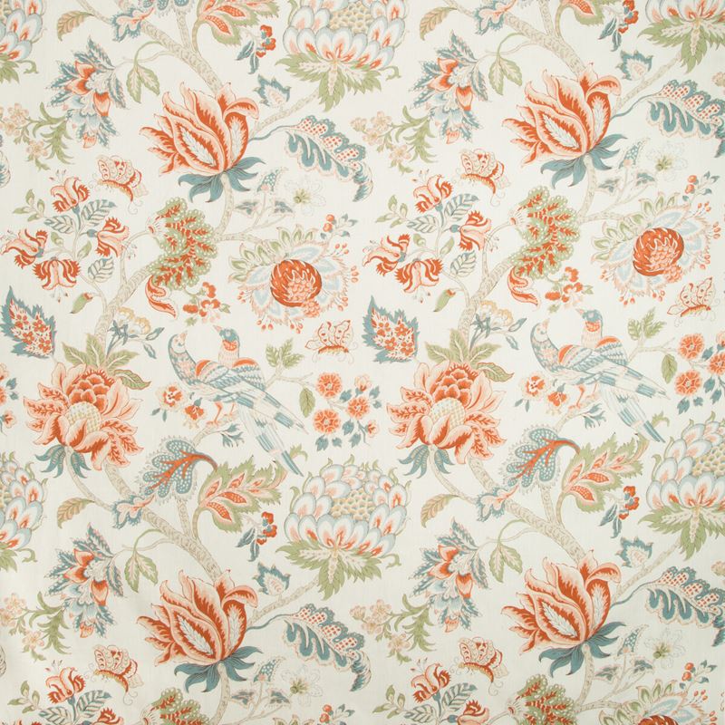 Sample LAMBROOK.512.0 Lambrook Cinnabar Rust Multipurpose Botanical Foliage Fabric by Kravet Basics