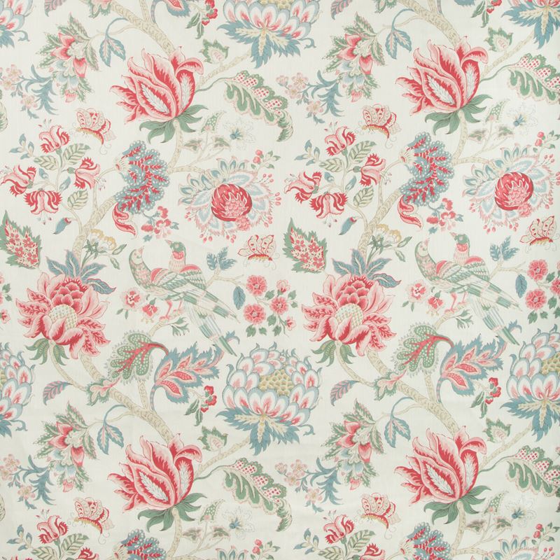 Sample LAMBROOK.735.0 Lambrook Geranium Pink Multipurpose Botanical Foliage Fabric by Kravet Basics