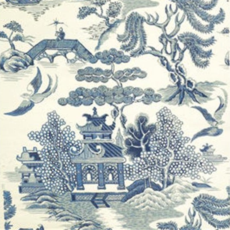 Sample P2009010.5.0 Willow Lake Neutral Chinoiserie Lee Jofa Wallpaper